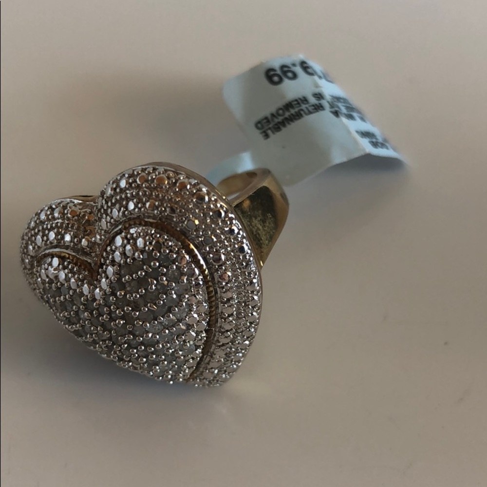Heart Ring 1CTW GOB size 7 new - Picture 5 of 8